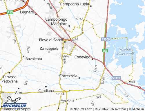 Mappa MICHELIN Arzergrande - ViaMichelin