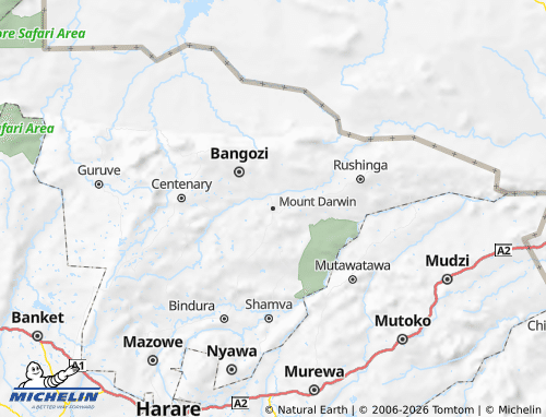 MICHELIN Mount Darwin map - ViaMichelin