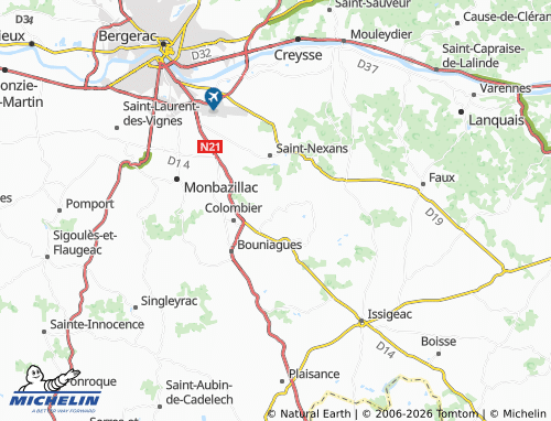 Mapa MICHELIN Conne-de-Labarde - ViaMichelin