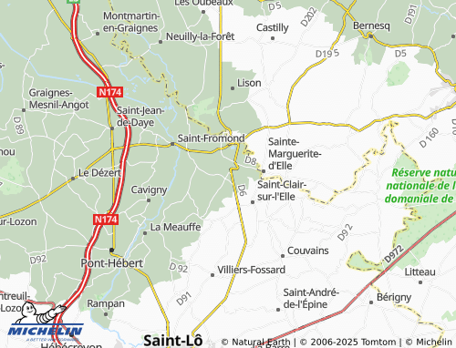 MICHELIN Moon-sur-Elle map - ViaMichelin