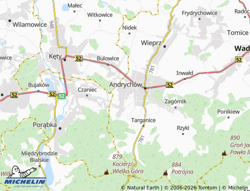 MICHELIN Roczyny map - ViaMichelin