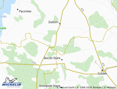 MICHELIN Rzeczyca map - ViaMichelin