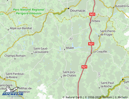 MICHELIN Mialet map - ViaMichelin
