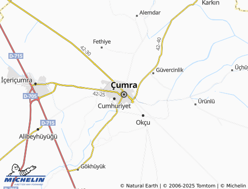 MICHELIN Çumra map - ViaMichelin