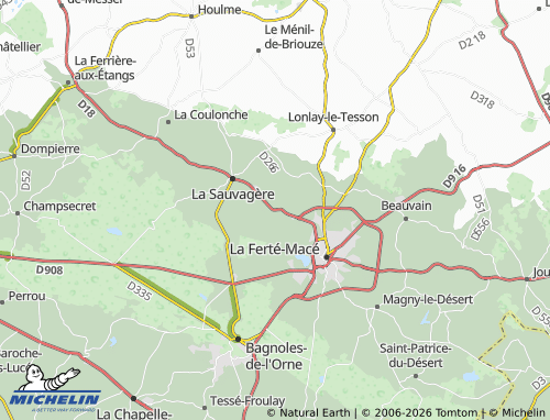 MICHELIN Saint-Maurice-du-Désert map - ViaMichelin