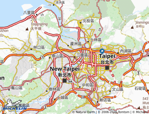 MICHELIN Sanchong District map - ViaMichelin