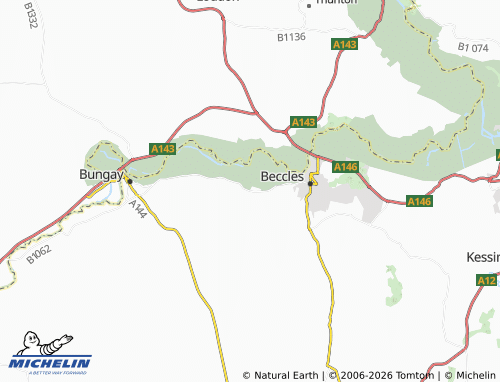 MICHELIN Barsham map - ViaMichelin