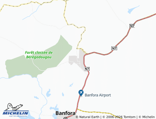 MICHELIN Bérégadougou map - ViaMichelin