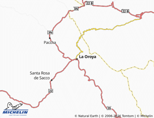MICHELIN-Landkarte La Oroya - ViaMichelin