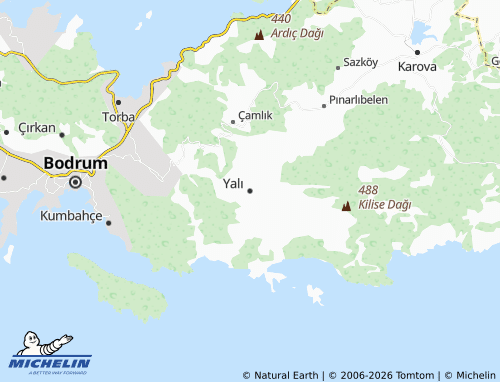 MICHELIN Yalı map - ViaMichelin