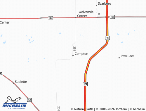 Mapa MICHELIN Compton - ViaMichelin