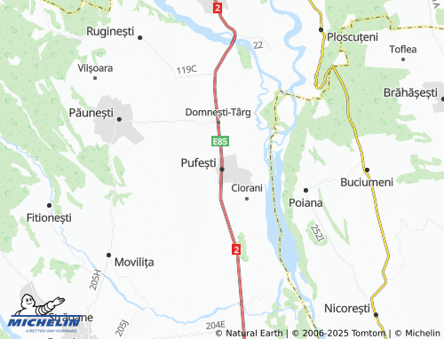 MICHELIN Pufești map - ViaMichelin