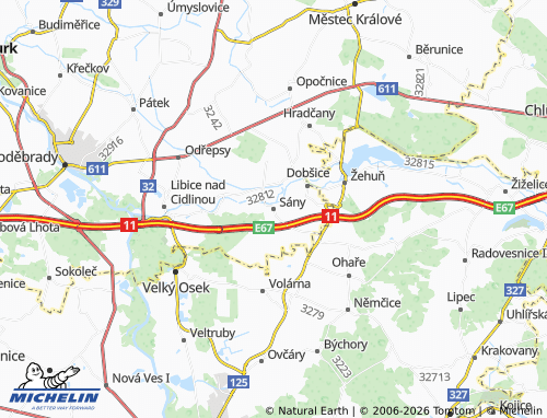 Mappa MICHELIN Sány - ViaMichelin