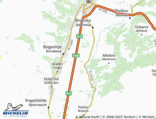 MICHELIN Zerovljane map - ViaMichelin