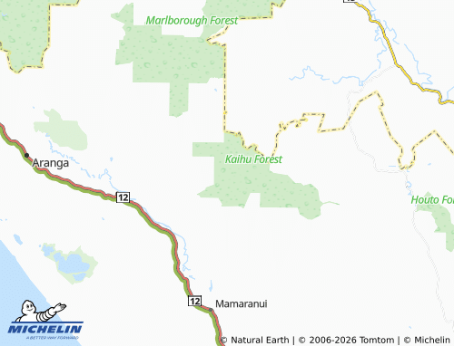 Mapa MICHELIN Kaihu Forest - ViaMichelin