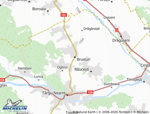 Mapa MICHELIN Brusturi - ViaMichelin