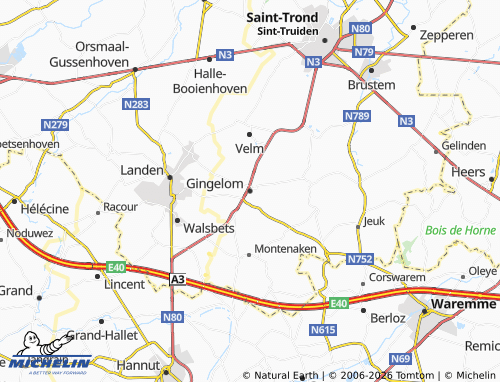 Mapa MICHELIN Gingelom - ViaMichelin