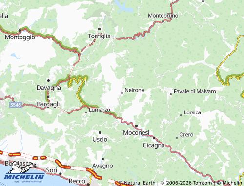MICHELIN Neirone map - ViaMichelin