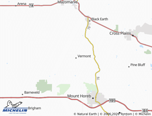 Carte MICHELIN Vermont - ViaMichelin