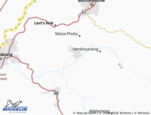 MICHELIN Mate Ha Selebalo map - ViaMichelin