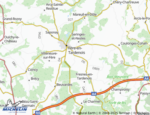 MICHELIN-Landkarte Villers-sur-Fère - ViaMichelin