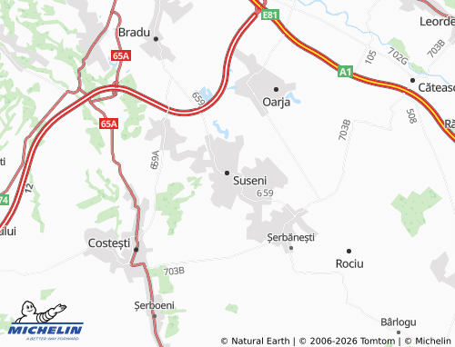 Mappa MICHELIN Suseni - ViaMichelin