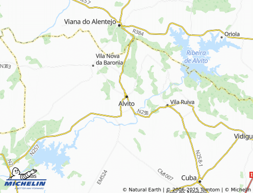 MICHELIN Alvito map - ViaMichelin