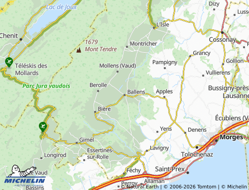 MICHELIN Ballens map - ViaMichelin