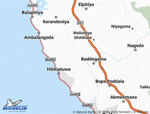 MICHELIN-Landkarte Aluthwala - ViaMichelin