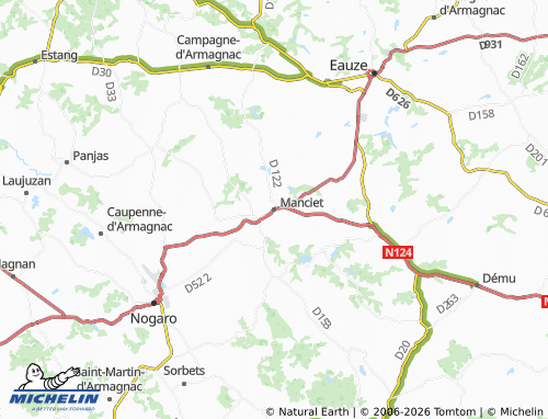 Mappa MICHELIN Manciet - ViaMichelin
