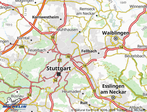 Mapa MICHELIN Bad Cannstatt - ViaMichelin