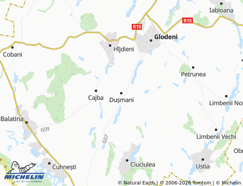Mappa MICHELIN Dușmani - ViaMichelin