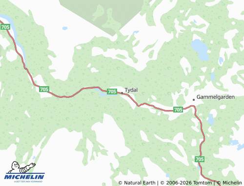 MICHELIN Tydal map - ViaMichelin