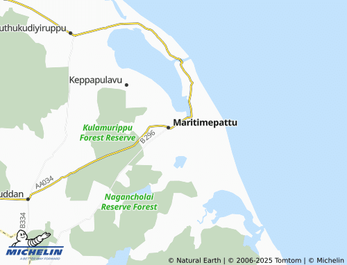 MICHELIN Kanukerny East map - ViaMichelin