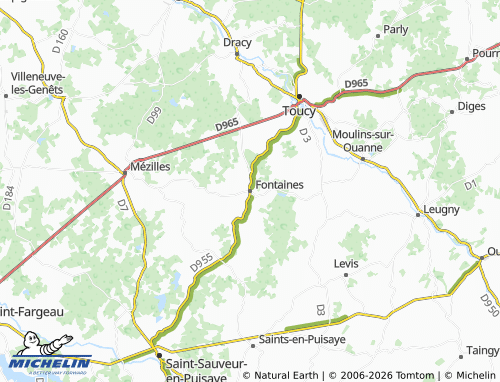 Mapa MICHELIN Fontaines - ViaMichelin