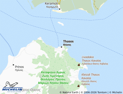 Carte MICHELIN Thasos - ViaMichelin