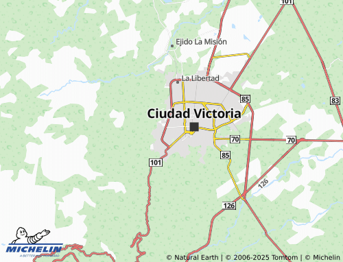 MICHELIN América de Juárez map - ViaMichelin