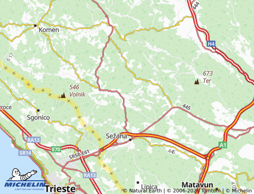 MICHELIN Šepulje map - ViaMichelin