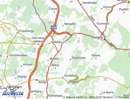 MICHELIN-Landkarte Darbonnay - ViaMichelin