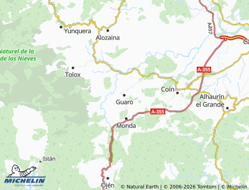 Mapa MICHELIN Guaro - ViaMichelin