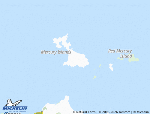 Mapa MICHELIN Mercury Islands - ViaMichelin