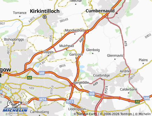 MICHELIN Gartcosh map - ViaMichelin