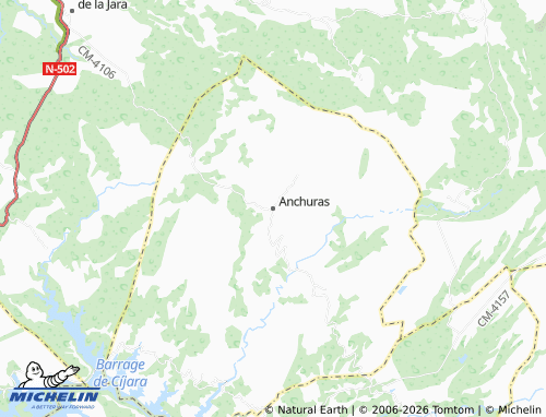 MICHELIN Anchuras map - ViaMichelin