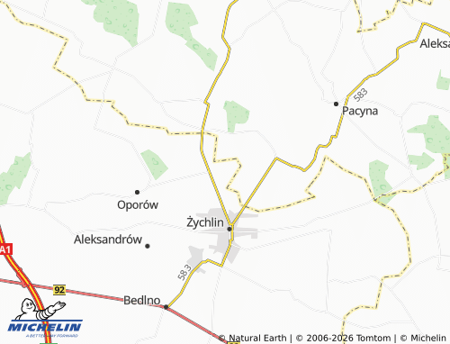 MICHELIN Żabików map - ViaMichelin