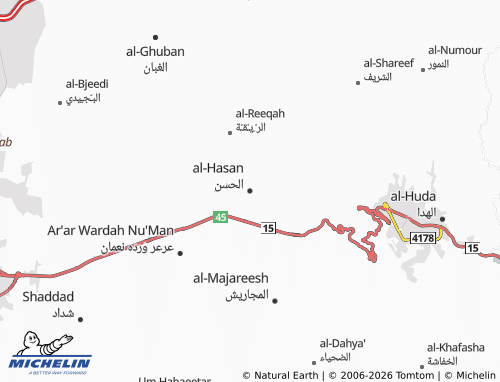 MICHELIN-Landkarte al-Hasan - ViaMichelin
