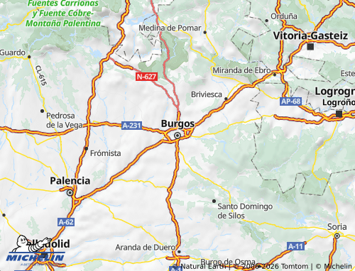 MICHELIN Burgos map - ViaMichelin