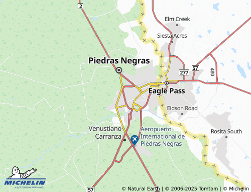 MICHELIN Esfuerzo Nacional map - ViaMichelin