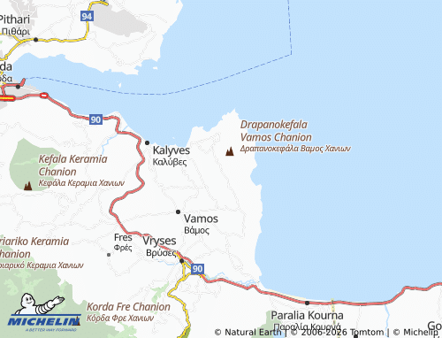 MICHELIN Drapanos map - ViaMichelin