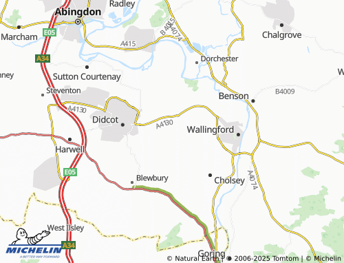 Carte MICHELIN North Moreton - ViaMichelin