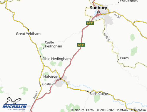 Carte MICHELIN Little Maplestead - ViaMichelin